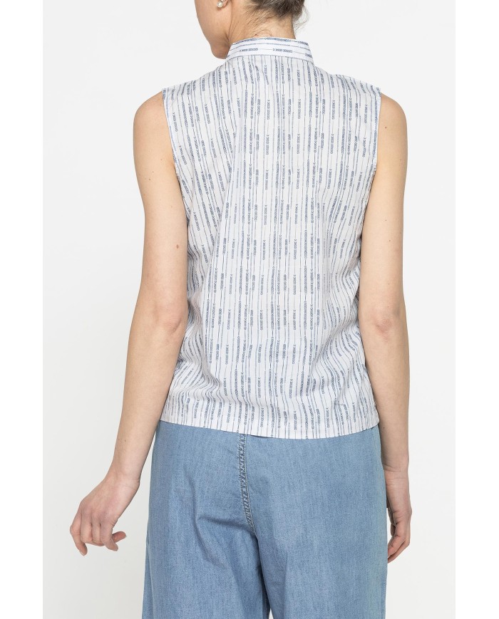 BLUSA SMANICATA CON FIOCCO