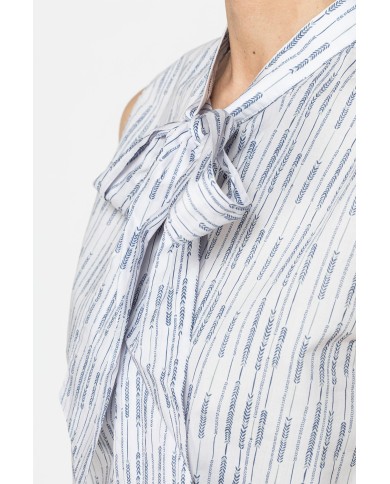 BLUSA SMANICATA CON FIOCCO