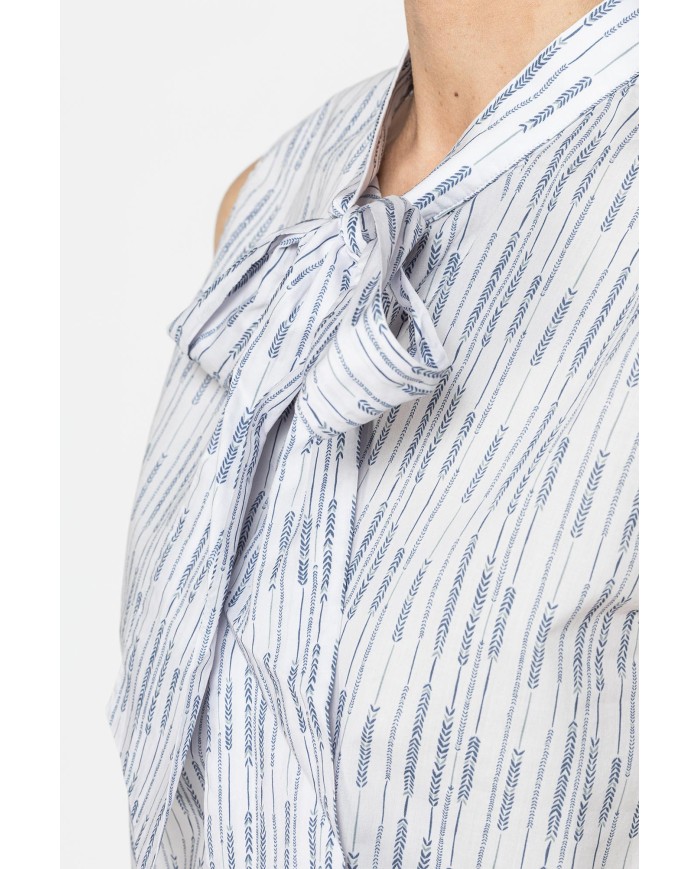 BLUSA SMANICATA CON FIOCCO