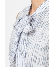 BLUSA SMANICATA CON FIOCCO