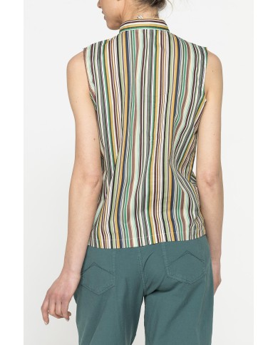 BLUSA SMANICATA CON FIOCCO