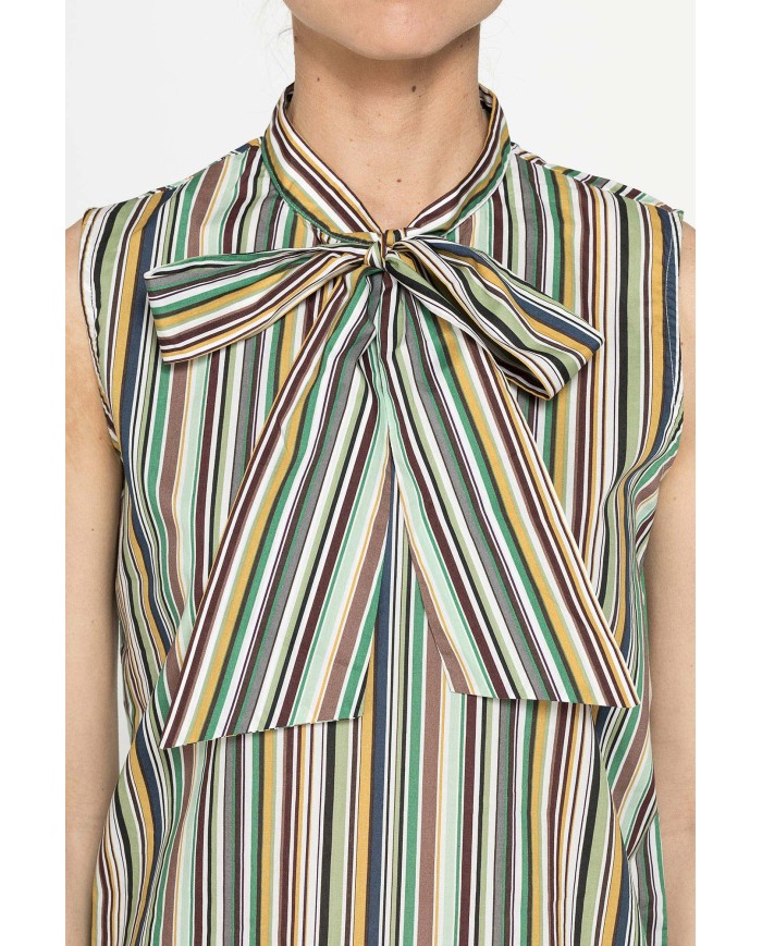 BLUSA SMANICATA CON FIOCCO