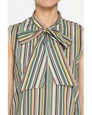 BLUSA SMANICATA CON FIOCCO