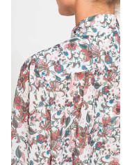 CAMICIA STAMPATA IN CHIFFON CON CHIUSURA A FIOCCO
