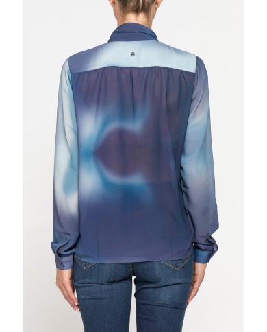 CAMICIA STAMPATA IN CHIFFON CON CHIUSURA A FIOCCO