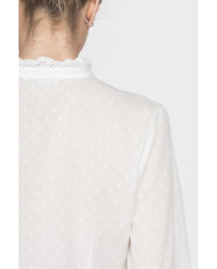 CAMICIA MANICA LUNGA IN TESSUTO DOBBY DI COTONE.