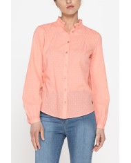 CAMICIA MANICA LUNGA IN TESSUTO DOBBY DI COTONE.