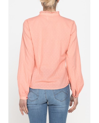 CAMICIA MANICA LUNGA IN TESSUTO DOBBY DI COTONE.