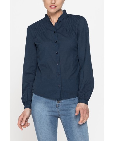 CAMICIA MANICA LUNGA IN TESSUTO DOBBY DI COTONE.