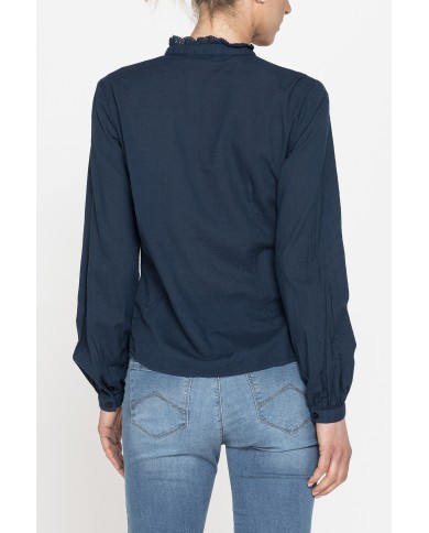 CAMICIA MANICA LUNGA IN TESSUTO DOBBY DI COTONE.