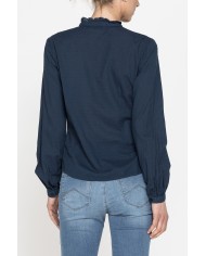 CAMICIA MANICA LUNGA IN TESSUTO DOBBY DI COTONE.