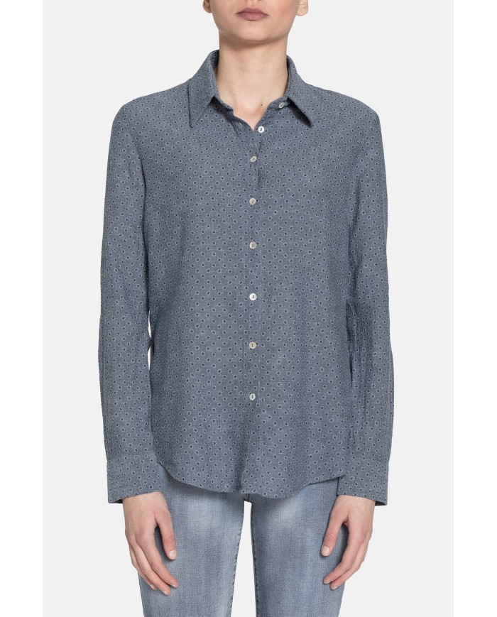 CAMICIA BASICA COTONE MISTO LINO