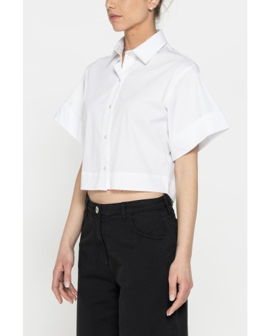 CAMICIA CROP A MANICA CORTA