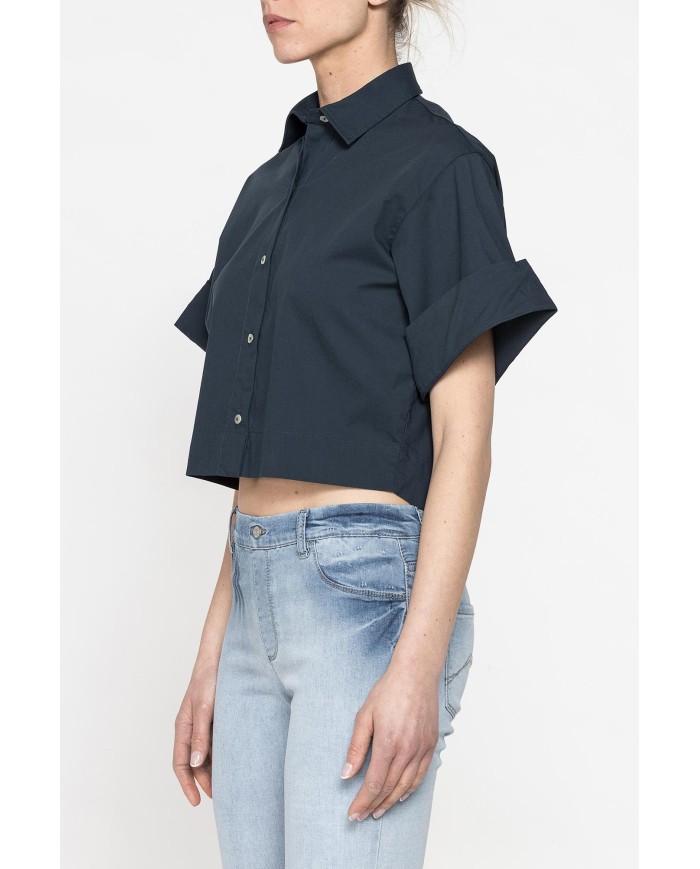 CAMICIA CROP A MANICA CORTA