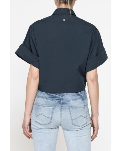 CAMICIA CROP A MANICA CORTA