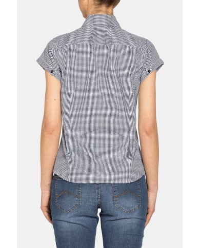 CAMICIA A MANICHE CORTE IN TESSUTO STAMPATO 100% COTONE.