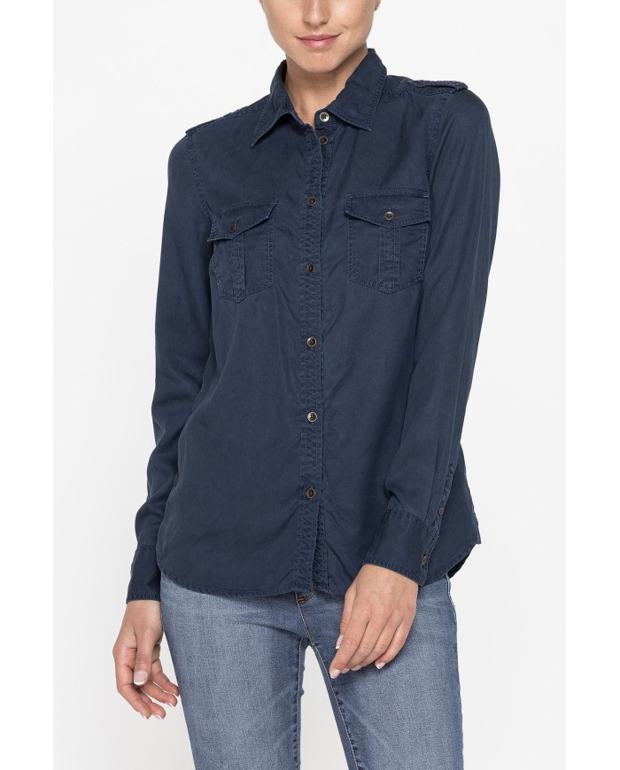 CAMICIA MANICA LUNGA IN GABARDINA LEGGERA
