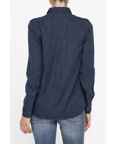 CAMICIA MANICA LUNGA IN GABARDINA LEGGERA