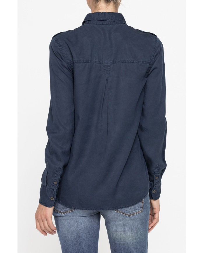 CAMICIA MANICA LUNGA IN GABARDINA LEGGERA