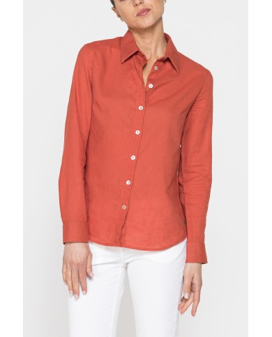 CAMICIA MANICA LUNGA IN MISTO LINO