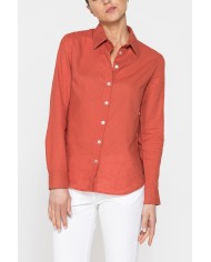 CAMICIA MANICA LUNGA IN MISTO LINO