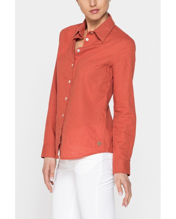 CAMICIA MANICA LUNGA IN MISTO LINO