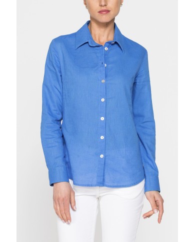 CAMICIA MANICA LUNGA IN MISTO LINO