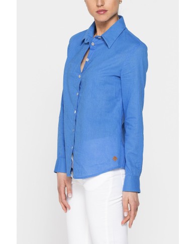CAMICIA MANICA LUNGA IN MISTO LINO