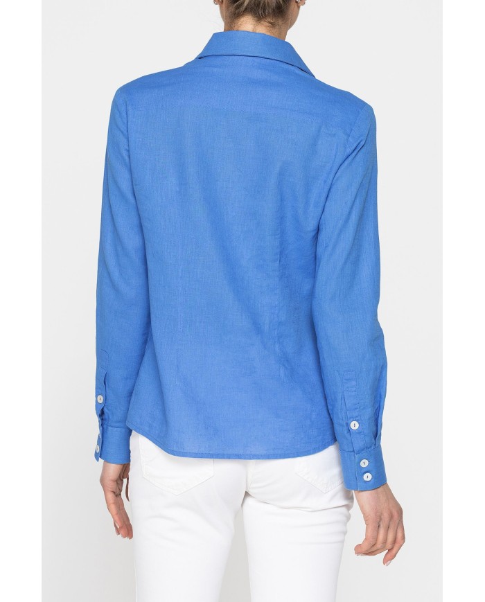 CAMICIA MANICA LUNGA IN MISTO LINO