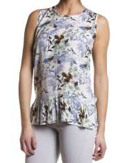 BLUSA SENZA MANICHE IN VISCOSA LEGGERA