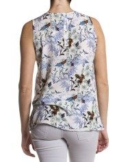 BLUSA SENZA MANICHE IN VISCOSA LEGGERA
