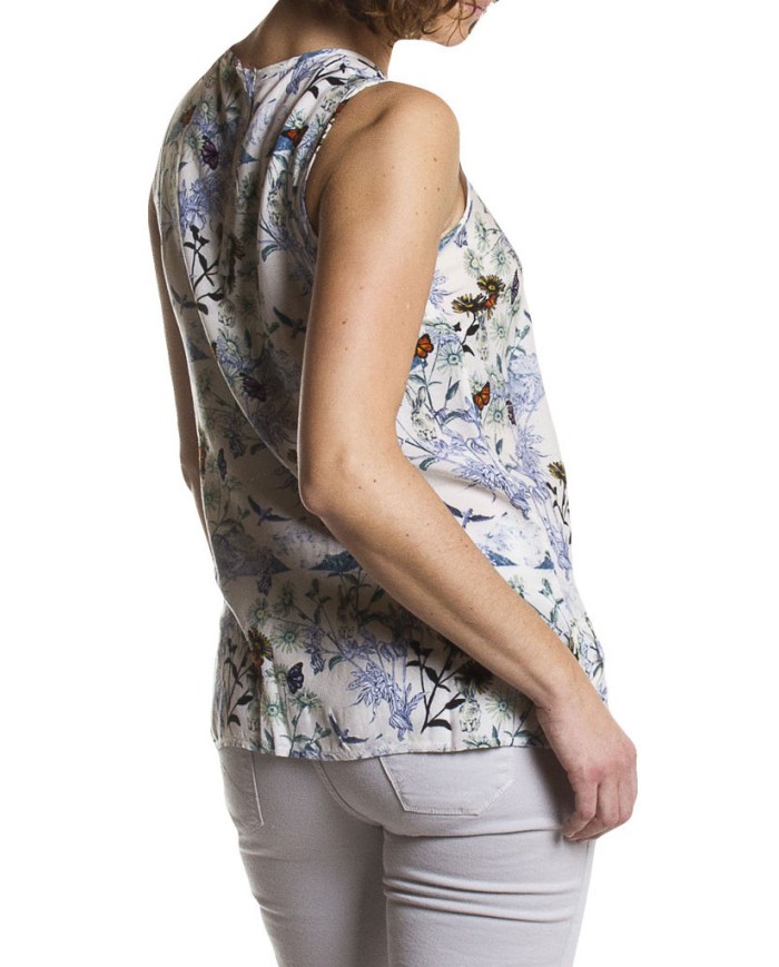 BLUSA SENZA MANICHE IN VISCOSA LEGGERA