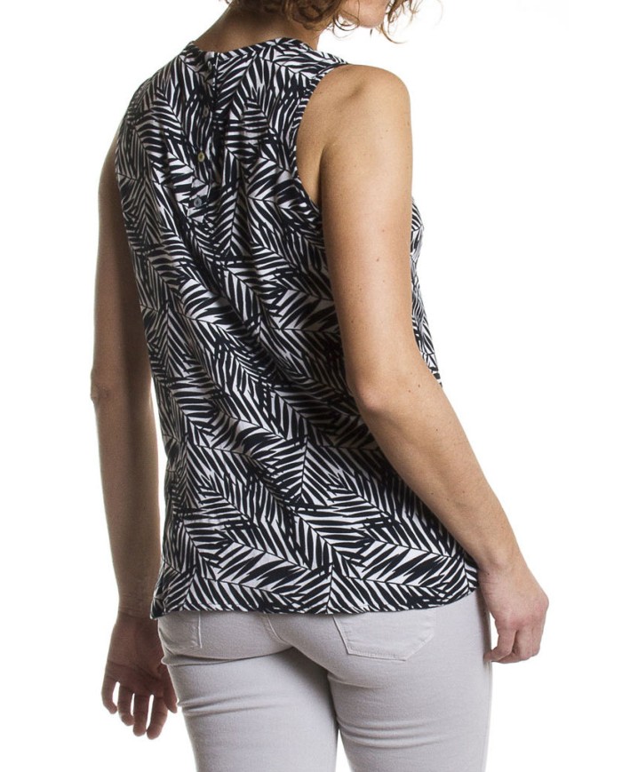 BLUSA SENZA MANICHE IN VISCOSA LEGGERA