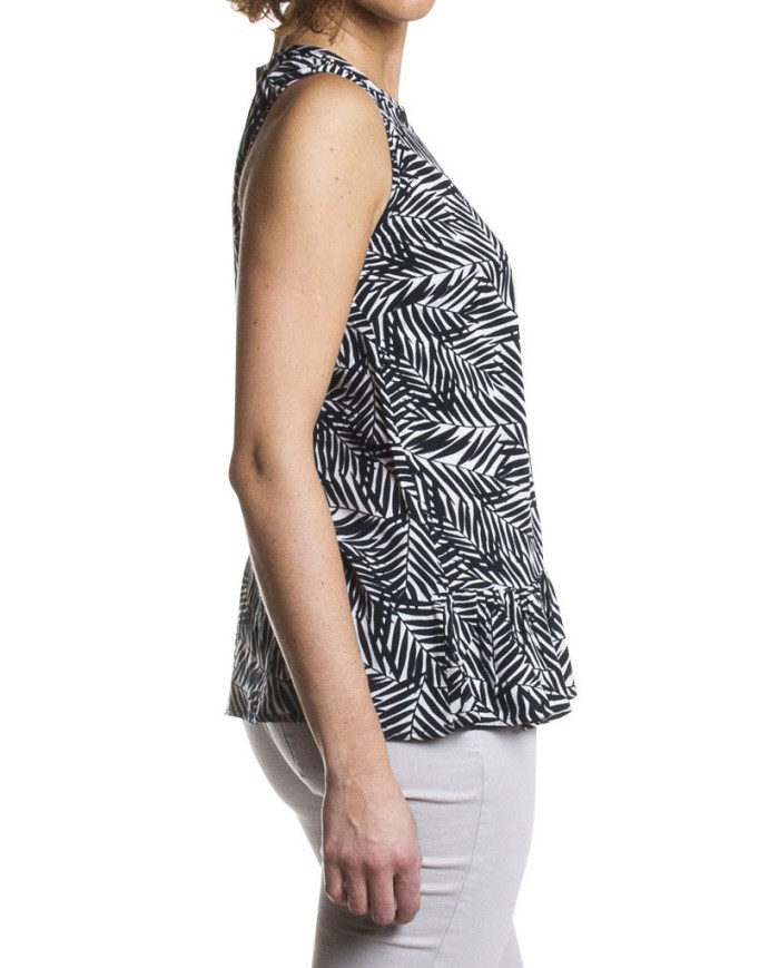 BLUSA SENZA MANICHE IN VISCOSA LEGGERA