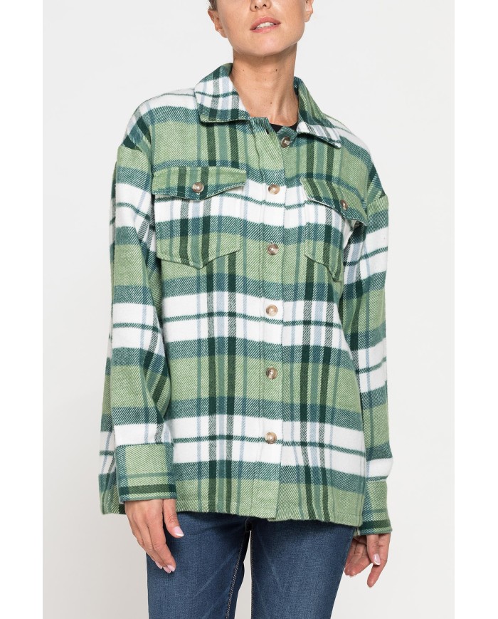 CAMICIA A QUADRI OVERSIZE