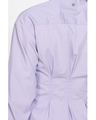 MAXI CAMICIA A MANICA LUNGA CON PINCES IN VITA