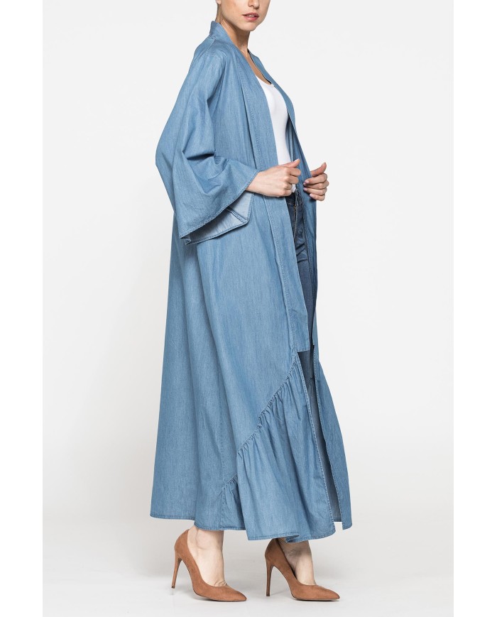 KAFTANO OVERSIZE FIT CON BALZA SUL FONDO