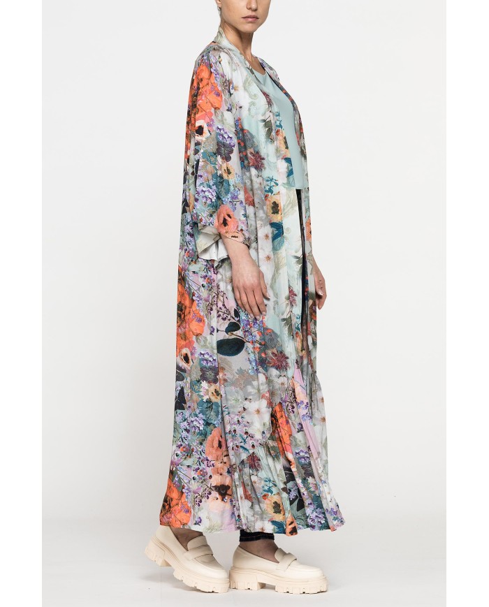 KAFTANO OVERSIZE FIT CON BALZA SUL FONDO