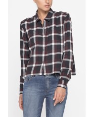 CAMICIA MANICA LUNGA IN TESSUTO COTONE A QUADRI