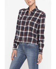 CAMICIA MANICA LUNGA IN TESSUTO COTONE A QUADRI