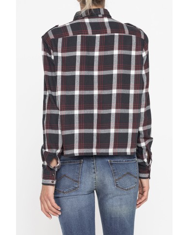 CAMICIA MANICA LUNGA IN TESSUTO COTONE A QUADRI