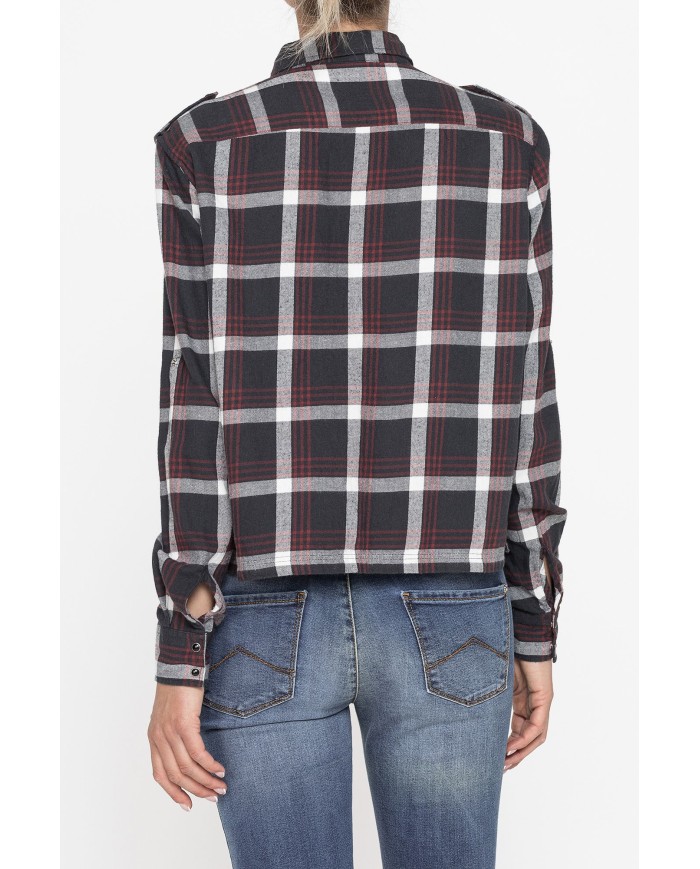 CAMICIA MANICA LUNGA IN TESSUTO COTONE A QUADRI