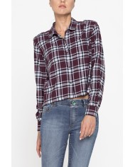 CAMICIA MANICA LUNGA IN TESSUTO COTONE A QUADRI