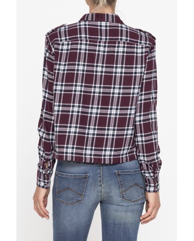 CAMICIA MANICA LUNGA IN TESSUTO COTONE A QUADRI