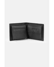 PORTAFOGLIO NERO DA UOMO CON DETTAGLI ROSSI