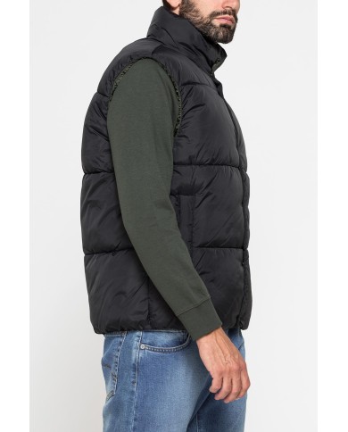 GIUBBINO SMANICATO IMBOTTITO CON TRAPUNTATURA LARGA