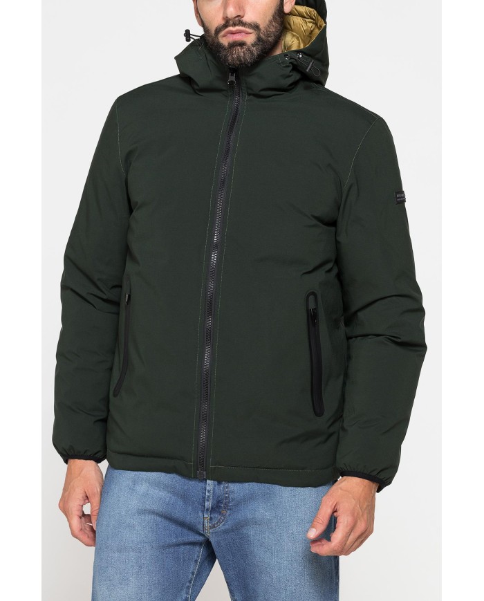 GIUBBOTTO DOUBLE FACE REVERSIBILE CON CAPPUCCIO