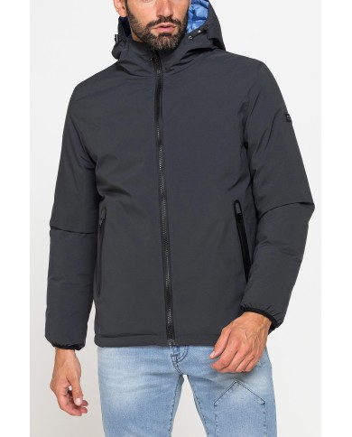 GIUBBOTTO DOUBLE FACE REVERSIBILE CON CAPPUCCIO