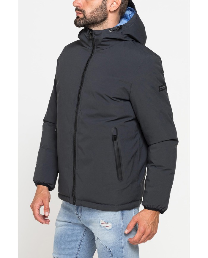 GIUBBOTTO DOUBLE FACE REVERSIBILE CON CAPPUCCIO