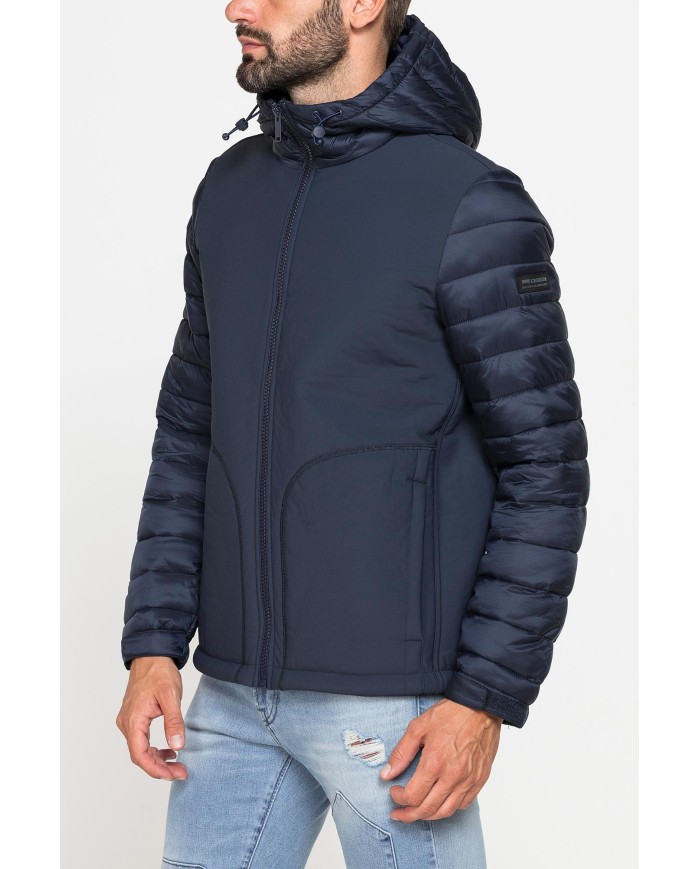 GIUBBOTTO IN DOPPIO TESSUTO CON CAPPUCIO E ZIP